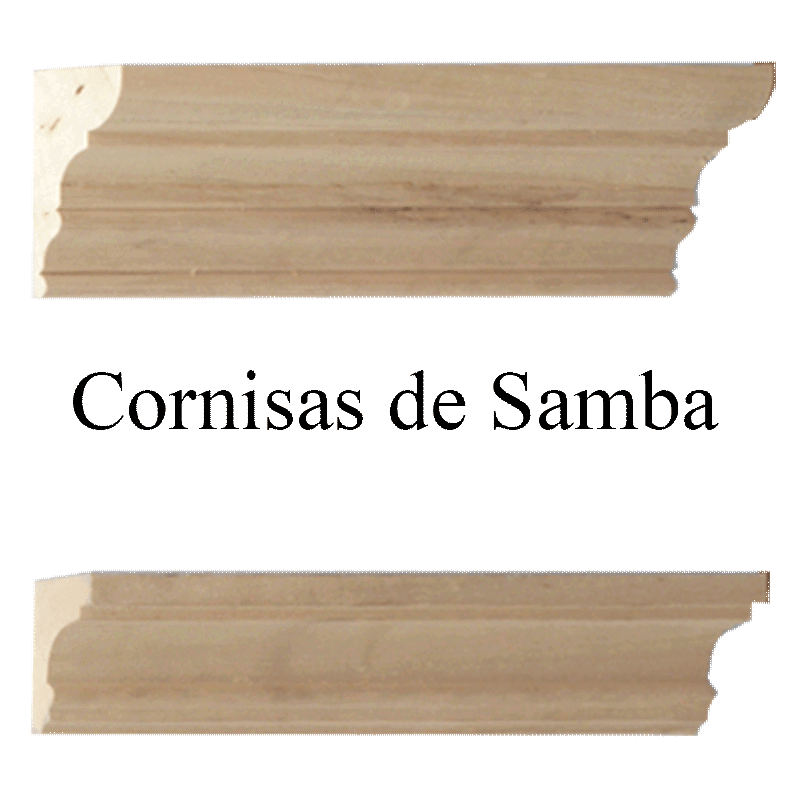 Cornisas de madera de samba